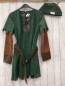 Preview: 2tlg  Karnevalkostüm  Gr. 38  oliv braunes Robin Hood Gewand mit Hut 