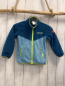 Preview: Trollkids  Fleecejacke  Gr. 110  petrol hellbau hellgrüner Reißverschluss + Bund 