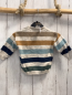 Preview: H&M Pullover  Gr. 74  hellgrau sand ocker helblla blau kiwi Streifen Strick 