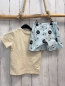 Preview: 2tlg  T-Shirt + Shorts  Gr. 98  beige hellblau Pokemon 