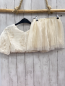 Preview: 2tlg Zara  Sommerbluse + Rock Gr. 134  creme goldene Blumen + Streifen 