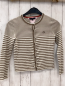 Preview: Tommy Hilfiger  Strickjacke  Gr. 134/140  sand weiße Streifen Strick 