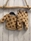 Preview: 2tlg  Pullover + Leggings  Gr. 50  hellbraun Plüsch Bärenköpfe 