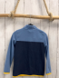 Preview:  Fleecejacke Gr. 110  hellblau dunkelblau gelber Reißverschluss