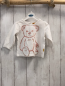 Preview: Steiff  Langarmshirt  Gr. 56  weiß sand Bär mit hellroten Pailetten 