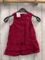 Preview: Bob der Bär  Kleid  Gr. 80  rot Kord gestickte Maus + Blumen 