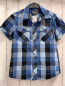 Preview: Garcia  Sommerhemd  Gr. 146  schwarz grau blau hellblau kariert 