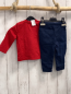 Preview: 2tlg neu  Langarmshirt + Jogginghose  Gr. 80  rot Schneemann + blau 
