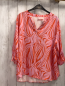 Preview: Esvidi  Sommerbluse Gr. L  orange mit rosa Druck