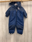 Preview: H&M  Winteroverall Gr. 74  blau + Streifen silber Bund 
