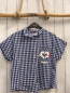 Preview: Zara  Sommerhemd  Gr. 140  blau weiß kariert Micky Mouse 