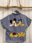 Preview: Zara  Sommerhemd  Gr. 140  blau weiß kariert Micky Mouse 