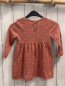 Preview: H&M  Kleid  Gr. 86  lachs Strick weiße Punkte Rüschen 