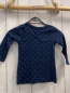 Preview:   Langarmshirt  Gr. 98  blau Pferd Blumen weiße Herzen 