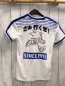 Preview: Sonic  Sportshirt  Gr. 140  weiß blau schwarzer Druck Sonic 