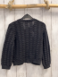 Preview: H&M  Strickjacke  Gr. 110  dunkelgrau lochmuster 