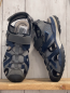 Preview: Geox  Halbsandalen  Gr. 36  grau hellgrau schwarzer Bund blaue Rimen 