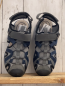 Preview: Geox  Halbsandalen  Gr. 36  grau hellgrau schwarzer Bund blaue Rimen 
