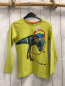 Preview:  Langarmshirt Gr. 116  grün T-Rex mit Kopfhörern