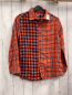 Preview: Wonder Natrion  Hemd  Gr. 152  orange blau weiß kariert 