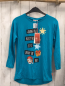 Preview: neu emoji  Langarmshirt  Gr. 164/170  türkis Schrift Weihnachtsmotic NP 17,99 € 