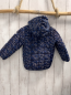 Preview: Esprit  Winterjacke  Gr. 92  dunkelgrau hellblau hellgreaue Schrift mit Streifen 