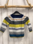 Preview: H&M Pullover  Gr. 86  grau hellgrau orange blau gelb petrol Streifen Strick