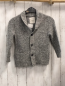 Preview: Zara  Strickjacke  Gr. 116  grau großer Kragen 