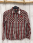 Preview: Rags Industries Hemd  Gr. 152  rot schwarz weiß kariert 