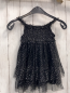 Preview: Place  Kleid  Gr. 92  schwarz Rüschen Tüllüberkleid silber Glitzerpunkte 