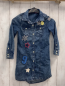 Preview: Vingino  Kleid  Gr. 116  blau Jeans bunte Aufnäher 