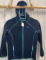 Preview: jako-o Fleecejacke Gr. 140  bau türkis Nähte + Reißverschlüsse