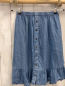Preview:   Rock Gr. 134/140  blau Jeans Rüschensaum 