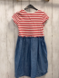 Preview: Alana  Kleid  Gr. 134/140  rot weiß gestreiftes Oberteil Jeansrock