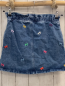 Preview: famy  Rock Gr. 146  blau Jeans Gummizugbund bunte Schleifen