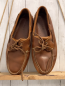 Preview: Timberland  Schuhe  Gr. 46  braun beige Nähte Lederschnürriemen 