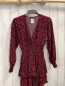 Preview: Zara  Kleid  Gr. 152  schwarz roter Druck Struktur 