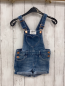 Preview: H&M  Latzshorts  Gr. 104  blau Jeans bronze Knöpfe + Schnallen 