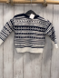 Preview: Alana  Pullover  Gr. 80  weiß schwarze Streifen + Muster Strick 