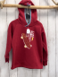 Preview:   Pullover  Gr. 122  rot Kapuze Skateboard weiße Schrift 