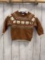Preview: neu Obaibi  Pullover  Gr. 74   ocker Strick + weiß mint Muster mit Bärenköpfen NP 25,99 € 