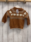 Preview: neu Obaibi  Pullover  Gr. 74   ocker Strick + weiß mint Muster mit Bärenköpfen NP 25,99 € 