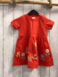 Preview: Oilily  Kleid  Gr. 86  rot bunte aufgenähte Blumen 