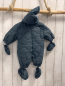 Preview: neu 3tlg Winteroverall + Schuhe + Handschuhe Gr. 50  blau Wellen