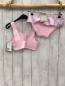 Preview: neu 2 tlg  Bikini  Gr. 134/140  rosa bunt mit Glitzer Frozen 
