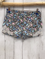 Preview: H&M Shorts Gr. 152  schwarz bunte Blumen weiße Häkelei Bund verstellbar 