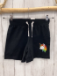 Preview: Bonprix  Shorts Gr. 140  schwarz buntes Einhorn weiße Kordel 