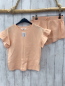 Preview: 2tlg H&M  T-Shirt + Shorts  Gr. 134  apricot Struktur Rüschen 