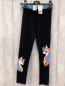 Preview: neu H&M  Leggings  Gr. 140  schwarz buntes Einhorn hellblauer Glitzerbund 
