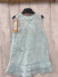 Preview: neu  Kleid  Gr. 104  hellblau weiße Wellenstreifen rotes Band mit Rosette 